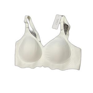 New HORISUN white seamless wireless comfort bra L